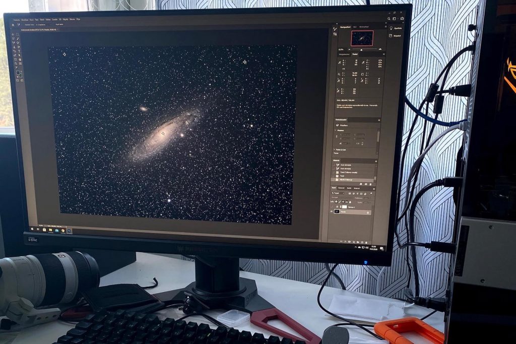 Valokuvauskoulutus Andromedan galaksi ja Adobe Lightroom